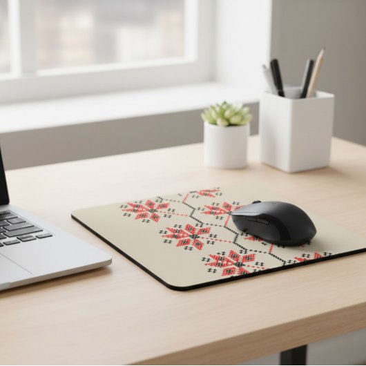 Tapis De Souris Accessoire De Bureau D'Inspiration Folk