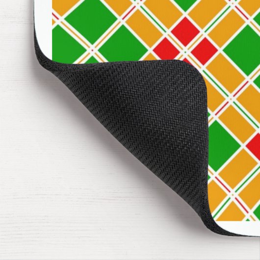 Tapis De Souris Accessoire motif jaune argyl vert brillant (Coin)