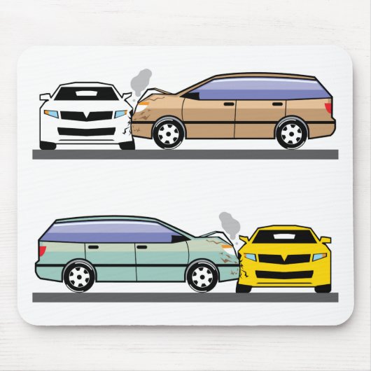 Tapis De Souris Accident de voiture latérale (Devant)