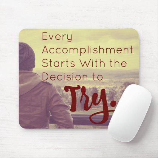 Tapis De Souris Accomplissement Motivation Réalisation Devis (Avec souris)