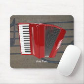 Tapis De Souris Accordion : Le modèle Red Accordion (Avec souris)