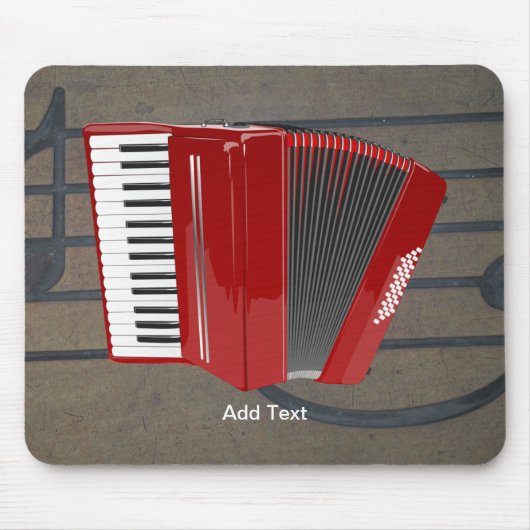Tapis De Souris Accordion : Le modèle Red Accordion (Devant)