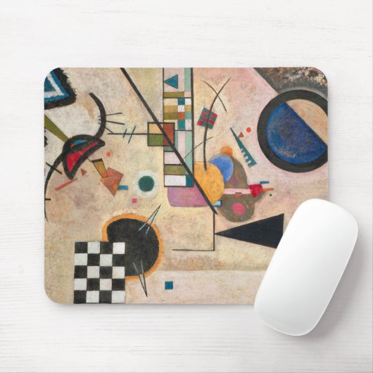 Tapis De Souris Accords opposés, 1924 par Wassily Kandinsky (Avec souris)