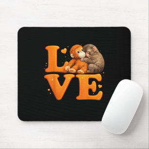 Tapis De Souris Accroche-Toi Singe Mignon Bébé Macaque 