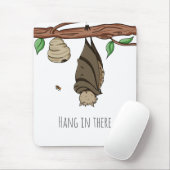 Tapis De Souris Accrochez-vous au dessin dormant de chauve-souris (Avec souris)