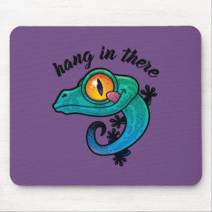 Tapis De Souris Accrochez-Vous Là Gecko Coloré