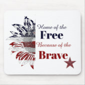 Tapis De Souris Accueil des libres à cause des courageux, (Devant)