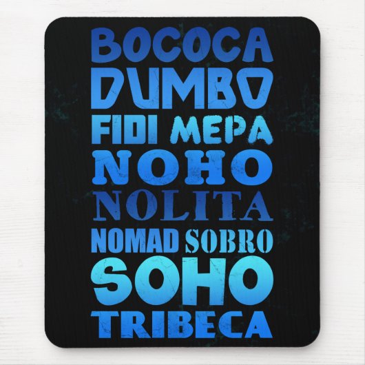 Tapis De Souris Acronymes de New York (Devant)