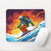 Tapis De Souris Action de ski (Avec souris)