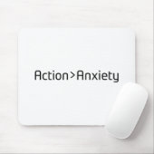 Tapis De Souris Action Over Anxiety Minimalist Mouse Pad (Avec souris)
