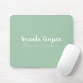 Tapis De Souris Add Your Name Minimal Monogram New Job Position (Avec souris)