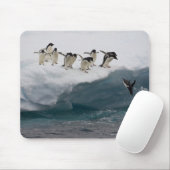 Tapis De Souris Adelie Penguins plongée dans la mer Paulette (Avec souris)