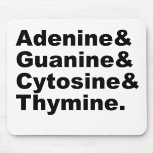 Tapis De Souris Adénine Guanine Cytosine Thymine Nucléotides ADN