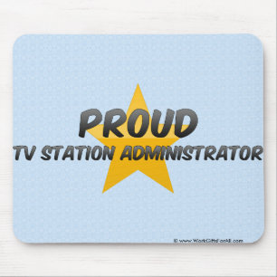Tapis De Souris Administrateur de station de télévision fière