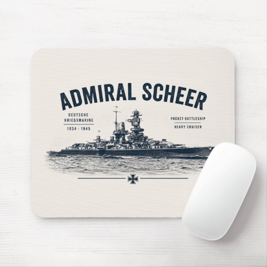 Tapis de souris Admiral Scheer (Avec souris)