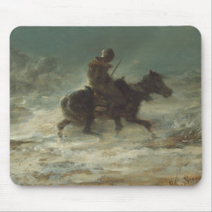 Tapis De Souris Adolphe Schreyer - Homme avec Lance à travers