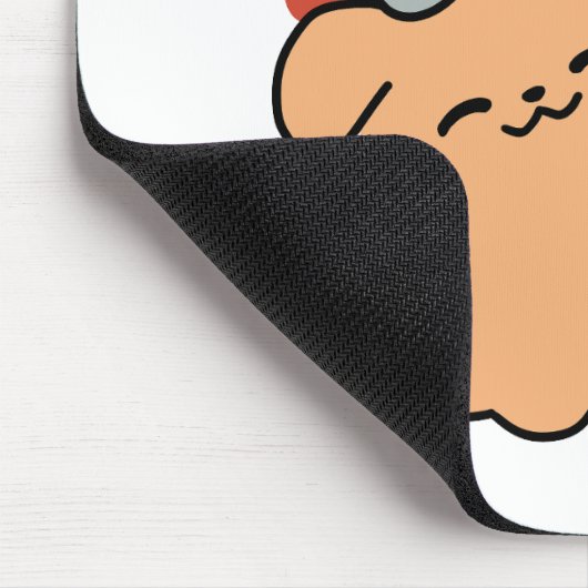 Tapis De Souris Adorable chat et chien Hug - Meow & Woof Design (Coin)