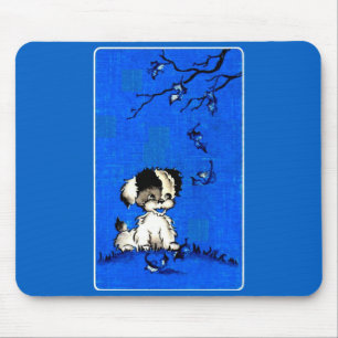 Tapis De Souris adorable chiot en automne