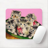 Tapis De Souris adorable corbeille o' chatons (Avec souris)