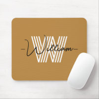 Adorable couleur marron naturel initial et script