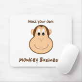 Tapis de souris adorable de singe (Avec souris)