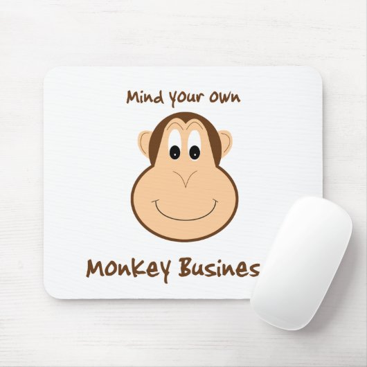 Tapis de souris adorable de singe (Avec souris)