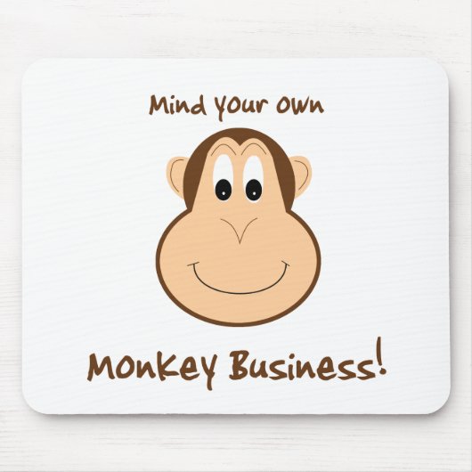 Tapis de souris adorable de singe (Devant)