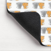 Tapis De Souris Adorable Fluffy Kittens Illustration Cat Art (Coin)