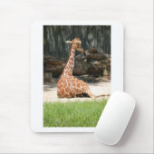 Tapis De Souris adorable Giraffe assise (Avec souris)