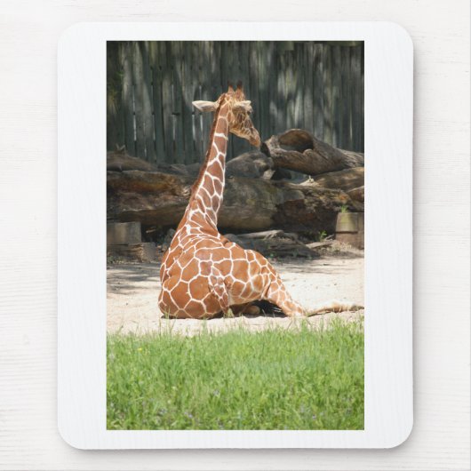 Tapis De Souris adorable Giraffe assise (Devant)