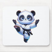 Tapis De Souris Adorable Karate Panda Crane Kick Pose (Devant)