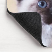 Tapis De Souris Adorable Masqué bleu teint Siamese Kitten Gros pla (Coin)