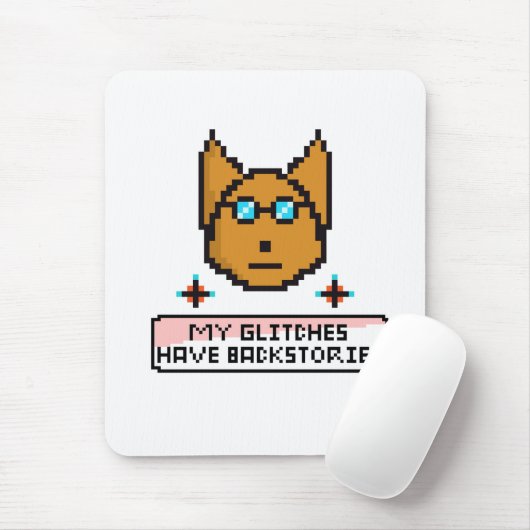 Tapis De Souris Adorable Nerd Puppy with Glasses (Avec souris)