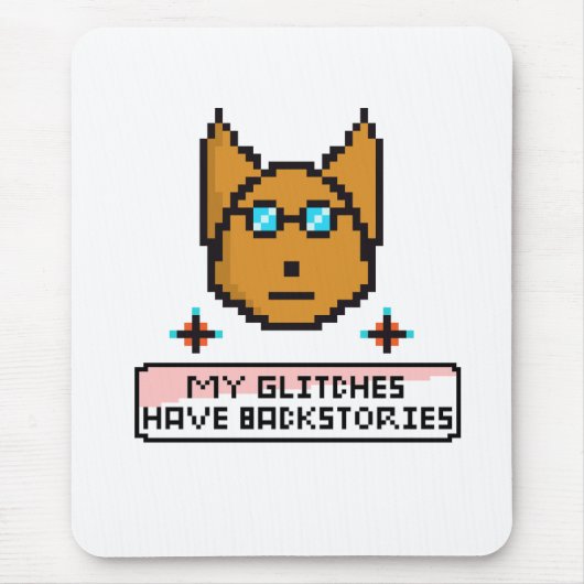 Tapis De Souris Adorable Nerd Puppy with Glasses (Devant)