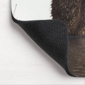 Tapis De Souris Adorable Otter mignon Monogramme personnalisé (Coin)