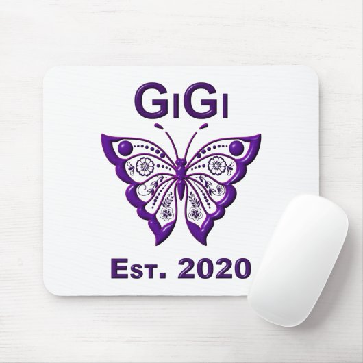 Tapis De Souris Adorable Papillon Gigi "Est 2020" (Avec souris)