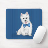 Tapis De Souris Adorable Souris blanc Terrier West Highland (Avec souris)