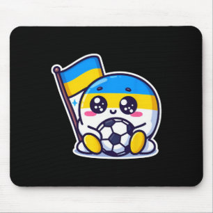 Tapis De Souris Adorable ukrainien Nner Fan Drapeau ukrainien Mign