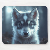 Tapis De Souris Adorable Wolf Baby in the Moonlight (Devant)