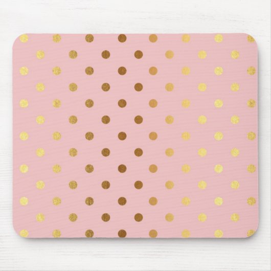 Tapis De Souris Adorables Faux Gold Points Fleuri (Devant)
