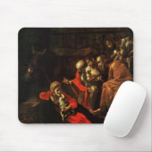 Tapis De Souris Adoration des bergers (Caravaggio) (Avec souris)