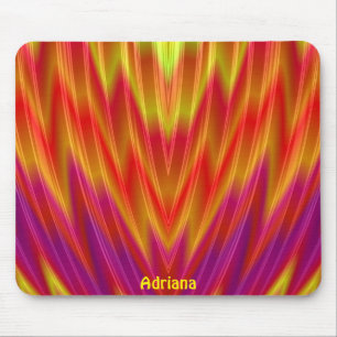 Tapis De Souris ADRIANA ~ Plaque de souris rouge, jaune et violet