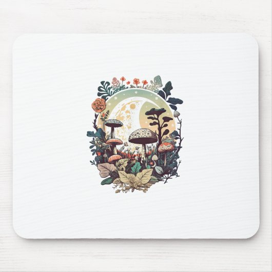 Tapis De Souris Aesthetic Goblincore And Cottagecore Mushroom Calm (Devant)