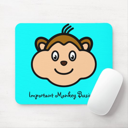 Tapis De Souris Affaires de singe importantes Mousepad (Avec souris)