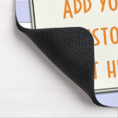 Tapis De Souris Affichage de texte personnalisé sur bandes bleues  (Coin)