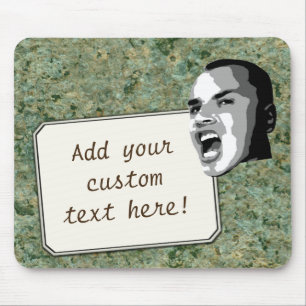 Tapis De Souris Affichage de texte personnalisé sur la texture de