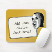Tapis De Souris Affichage de texte personnalisé sur l'or dégradé (Avec souris)