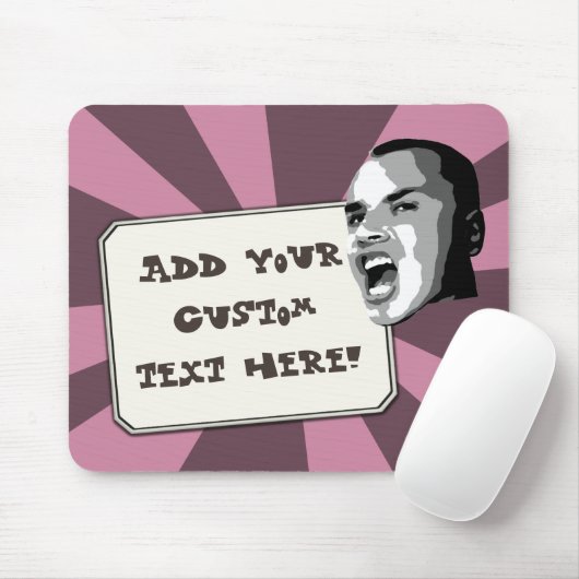 Tapis De Souris Affichage de texte personnalisé sur n'importe quel (Avec souris)