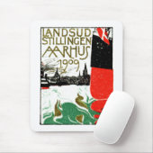 Tapis De Souris Affiche 1909 d'exposition d'Aarhus Danemark (Avec souris)