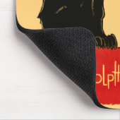 Tapis De Souris Affiche Classique Chat Noir de Steinlen en Noir (Coin)